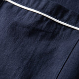 Linen Contrast Shirt & Straight Leg Linen Pants Set