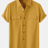 Button Up Shirt with Patch Pockets
