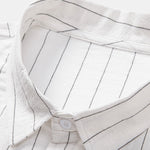 Linen Striped Shirt & Drawstring Shorts Set