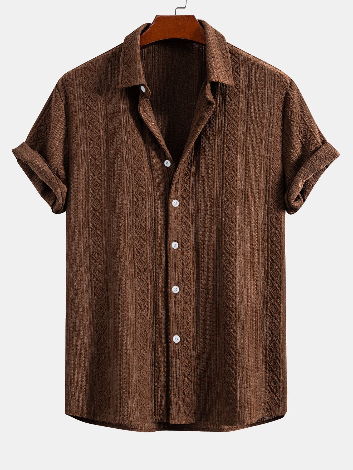 Geometry Jacquard Button Up Shirt