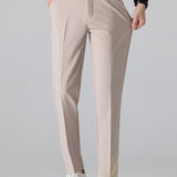Stripe Zip Knit Ribbed Polo Shirt & Slim Fit Tapered Trousers Set