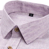 Long Sleeve Stripe Linen Button Up Shirt