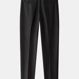 Contrast Textured Knit Polo & Slim Fit Tapered Trousers Set