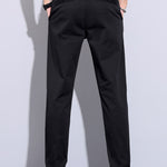 Twisted Jacquard Knit Polo & Elastic Waist Straight Leg Trousers Set