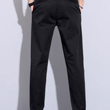 Twist Knit Polo & Elastic Waist Straight Leg Trousers Set
