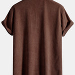 Short Sleeve Corduroy Cuban Shirt