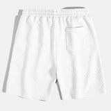 Striped Jacquard Shirt & Drawstring Shorts Set