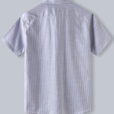 Cotton Striped Button Up Shirt