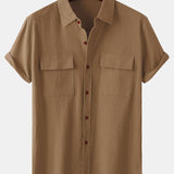Button Up Shirt with Patch Pockets