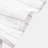 Linen Striped Shirt & Drawstring Shorts Set