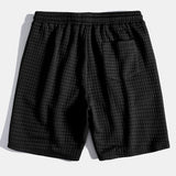 Short Sleeve Waffle Shirt & Waffle Drawstring Shorts Set