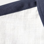 Linen Contrast Shirt & Straight Leg Linen Pants Set