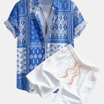 Paisley Border Shirt & Swim Shorts Set
