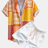 Paisley Border Shirt & Swim Shorts Set