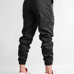 Long Line Textured Hooded Sweater & Chino Cargo Jogger Pants Set