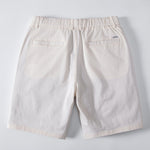 Contrast Trim Ribbed Johnny Collar Knit Polo & Chino Shorts Set