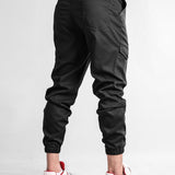 Plaid Corduroy Panel Shirt & Chino Cargo Jogger Pants Set