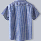 Cotton Striped Button Up Shirt
