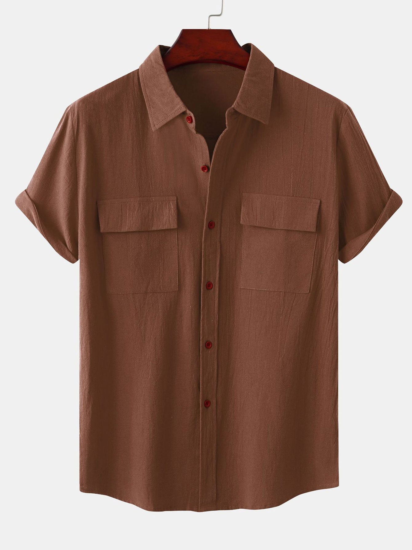 Button Up Shirt with Patch Pockets