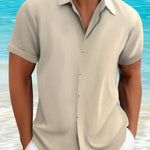 LINEN LAPEL SHIRT FOR MEN