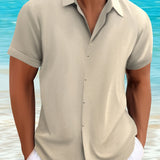 LINEN LAPEL SHIRT FOR MEN