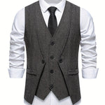 V NECK BUTTON VEST FOR MEN
