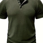TEXTURED CREW NECK SHIRT FOR MEN