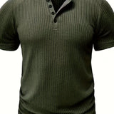 TEXTURED CREW NECK SHIRT FOR MEN
