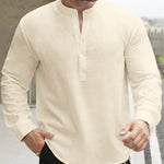 BOAT NECK COTTON SHIRT FOR MEN