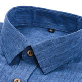 Long Sleeve Stripe Linen Button Up Shirt