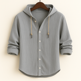 COTTON LINEN HOODIE SHIRT FOR MEN