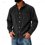 CORDUROY BUTTONED SHIRT FOR MEN