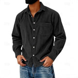 CORDUROY BUTTONED SHIRT FOR MEN