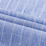 Long Sleeve Stripe Linen Button Up Shirt