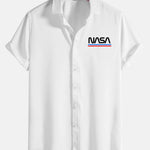 Space Letter Print Shirts