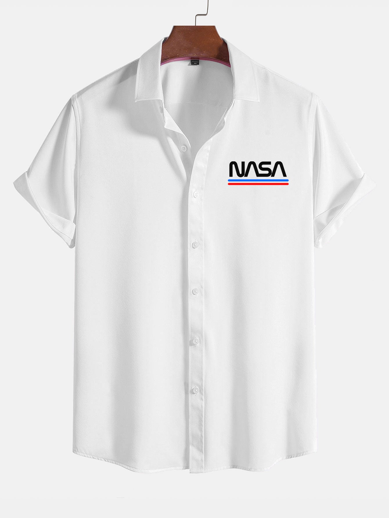Space Letter Print Shirts