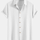 Crinkled Textured Shirt & Straight Leg Pants Set