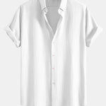 Crinkled Textured Button Down Shirt