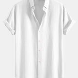 Crinkled Textured Button Down Shirt