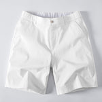 Texture Contrast Knitted V Neck Polo Shirt & Chino Shorts Set