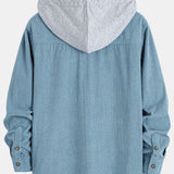 Waffle Corduroy Hooded Shirt