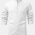 3 Pieces Long Sleeve Muscle Fit Ribbed Stand Collar Shirt