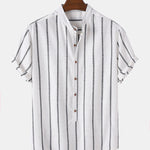 Stripes Cotton Henley Shirts