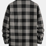 Flannel Fleece Lined Plaid Shirt with Pockets