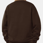 Contrast Corduroy Polo Collar Sweatshirt & Corduroy Pants Set