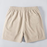 Cow Print Shirt & Crinkle Textured Drawstring 5" Shorts Set