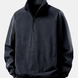 Quarter Zip Corduroy Raglan Sleeve Sweatshirt & Corduroy Pants Set