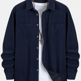 Long Sleeve Corduroy Pocket Button Up Shirt