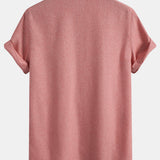Contrast Pocket Stand Collar Shirt