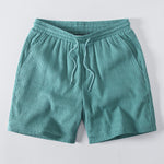 Textured Seersucker Short Sleeve Shirt & Drawstring 6“ Shorts Set